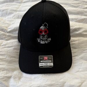 Richardson Black Trucker Hat with Skull Design. ART The CLOWN 🤡. TERRIFIER 3